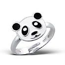 4808, Kinder-Fingerring, Silber, mit Pandabär