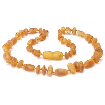 NNN11-83, Baby-Halskette aus Bernstein, honigfarben
