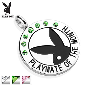 PBSP-001, Anhänger, poliert, mit Playboy-Logo und Zirkonia